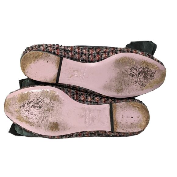 RED VALENTINO GARAVANI Tweed Bow Ballet Flats 38 - Picture 8 of 11
